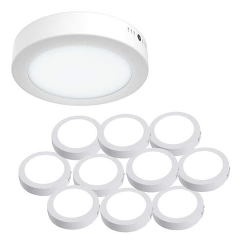 Lampara De Techo Sobreponer Led 18w 10 pz Blancas