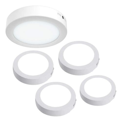 Lampara De Techo Sobreponer Led 18w 5 pz Blancas