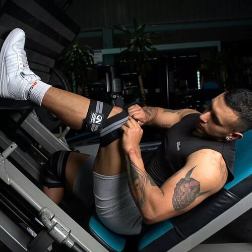 Vendas Para Rodilla Calidad Premium Crossfit Gym Negro/Gris