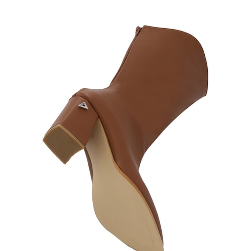Platonia | Bota Larga Slim De Tacón Milan Cabra Piel Sintético Camel Para Mujer.