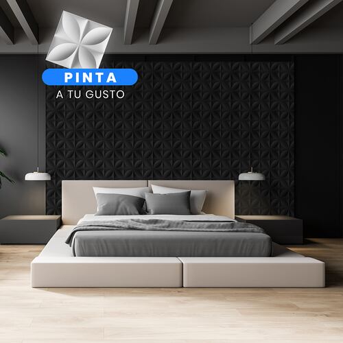 AGBOX Panel Decorativo de Pared 3D Set de 12 Piezas Diseño Flor TH-PANL05