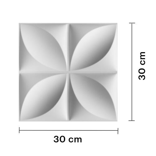 AGBOX Panel Decorativo de Pared 3D Set de 12 Piezas Diseño Flor TH-PANL05