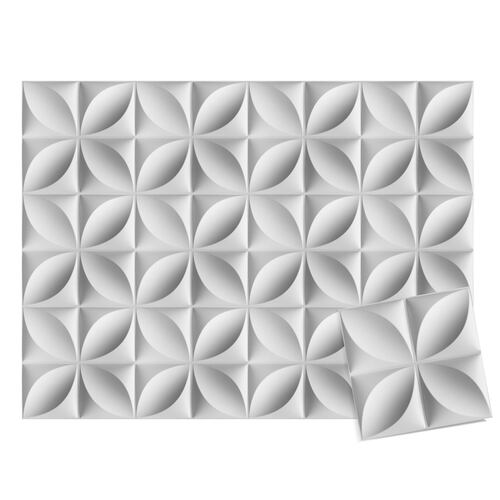 AGBOX Panel Decorativo de Pared 3D Set de 12 Piezas Diseño Flor TH-PANL05