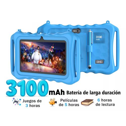 Tablet Con Funda Smart 7kids 32gb Azul 3gb Memoria Ram Azul