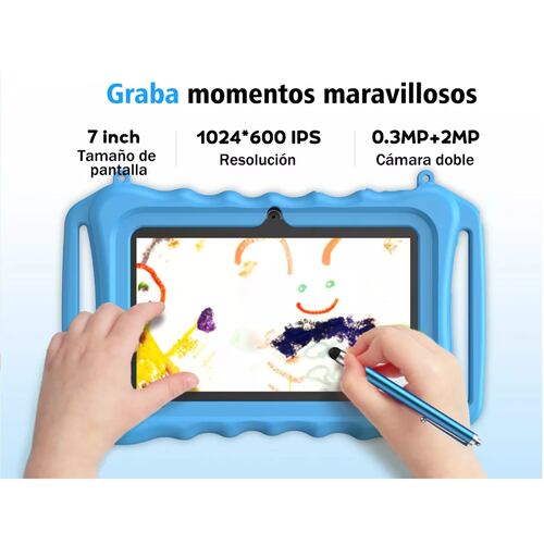 Tablet Con Funda Smart 7kids 32gb Azul 3gb Memoria Ram Azul