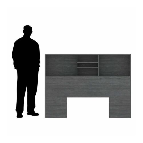 Librero Cabecera Queen Playcon Color Gris.