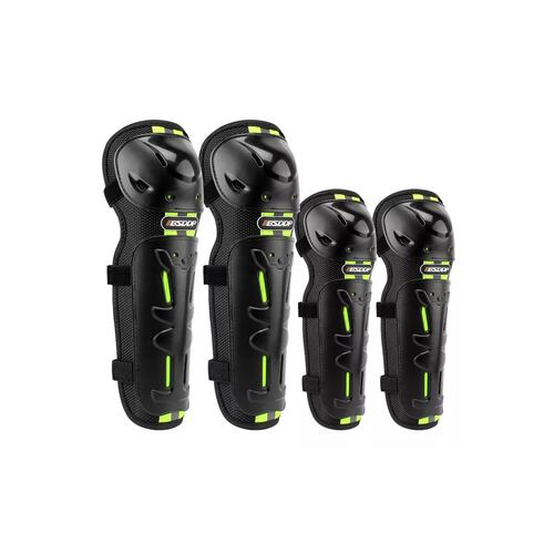Set Rodilleras Coderas 2 En 1 Para Motociclista Protección,4p