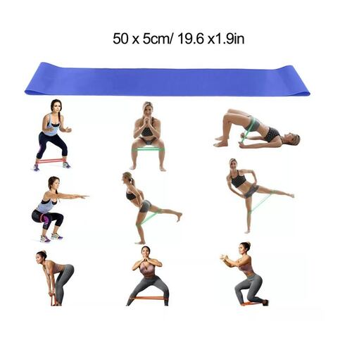 Kit Ejercicio Pelota Pilates Bloques Yoga Bandas Resistencia Azul