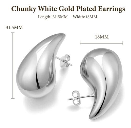 Aretes De Gota De Agua Para Mujer 1 par Plata