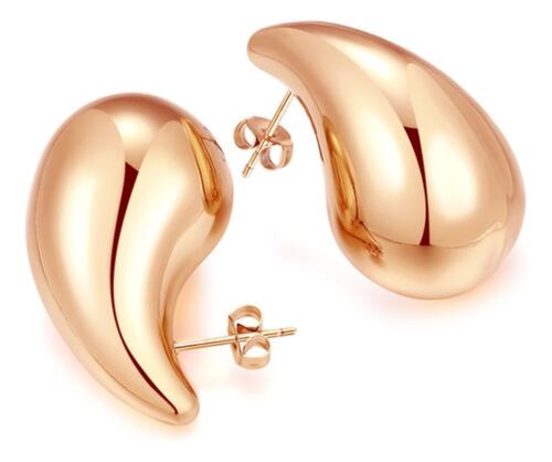 Aretes De Gota De Agua Para Mujer 1 par Rosa Oscuro