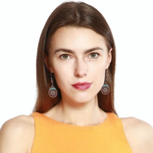 Aretes Bohemios Vintage Largos, Cortos 8 Pares Multicolor