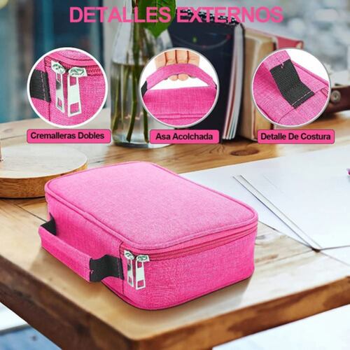Estuche Para Lápices 72 Ranuras Organizador Escolar Rosa