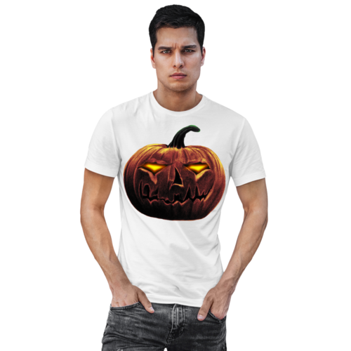 Playera Hombre Ideal Halloween Día de muertos y todo el año Calabaza Calavera 