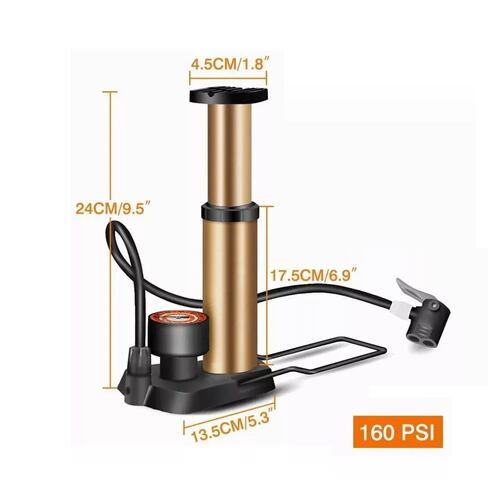 Inflador De Pedal De Alta Presión Portátil De 160 Psi