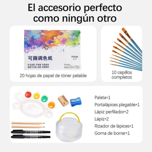 Pintura Acrílica Set Profesional Pintura Arte Kit 75 Pcs