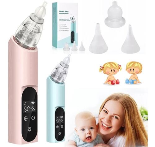 Aspirador Nasal Electrico Para Bebe Saca Mocos Limpiador Rosa