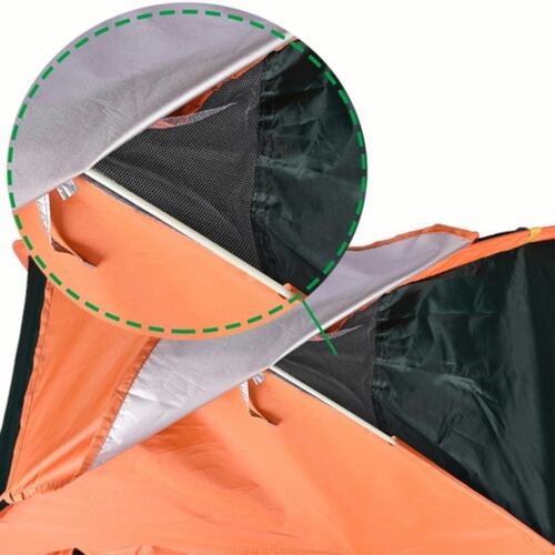 Tienda Campaña Exterior Campismo Impermeable Bolsa 2 Persona Naranja