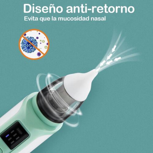 Aspirador Nasal Para Bebe Electrico Limpiador Verde/Blanco