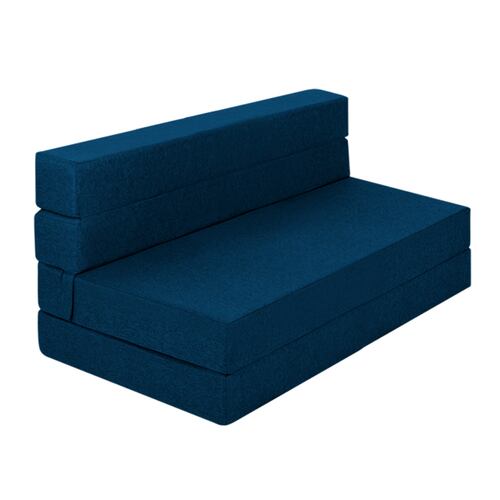 Sillón Plegable Atlas Matrimonial 3 Posiciones Azul Marino, Cómodo, Ligero y Fácil de Transportar