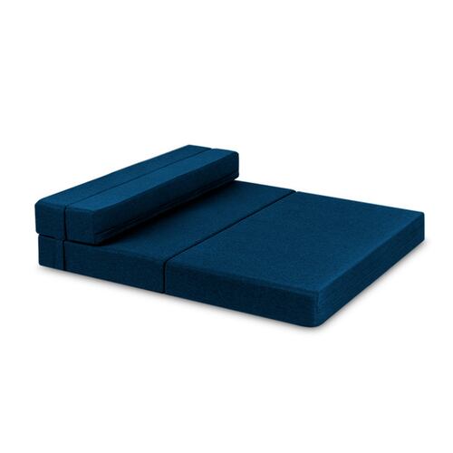 Sillón Plegable Atlas Matrimonial 3 Posiciones Azul Marino, Cómodo, Ligero y Fácil de Transportar