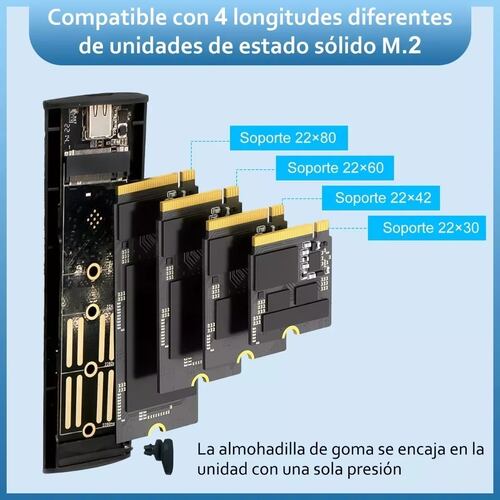 Case Gabinete Disco Duro Ssd M.2 Tipo C Usb 3.2