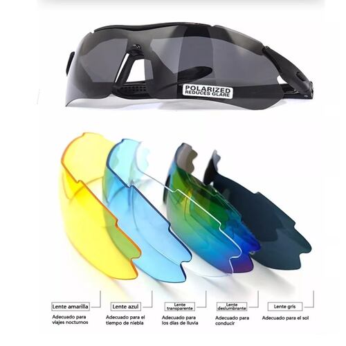 Gafas Tácticas Militares Motocicleta Polarizadas 5 Lentes