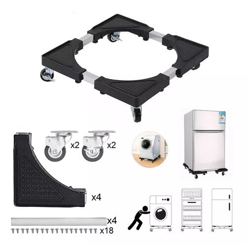 Base Soporte Movil Ajustable Refrigerador Lavadora Mueble