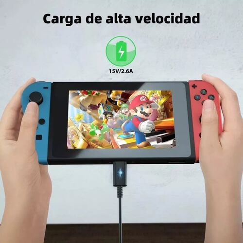 Ac Adaptador De Nintendo Switch/lite Cargador Rápido 1.5m