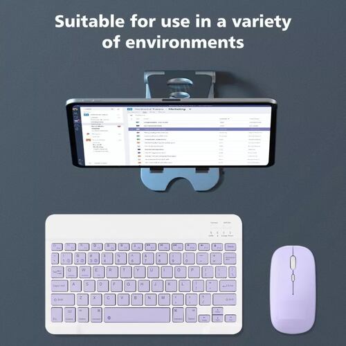 Combinación De Teclado Y Mouse Inalámbricos Para Pc iPad Blanco