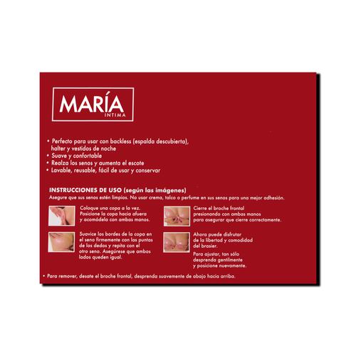 Brasier de silicon con tirantes transparentes.Autoadhesivo,strapless, invisible. Marca: Maria Intima..