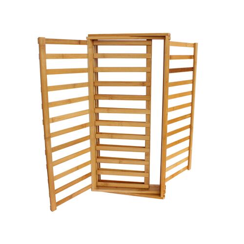 AGBOX Zapatera Estante Plegable de Bambu 4 Niveles  TH-ZAPBAM01.