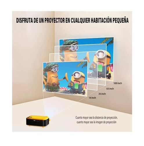 Mini Proyector Led Hd Portátil De 1080p Usb Hdmi Para Hogar