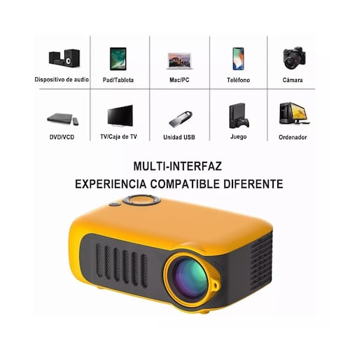 Mini Proyector Led Hd Portátil De 1080p Usb Hdmi Para Hogar