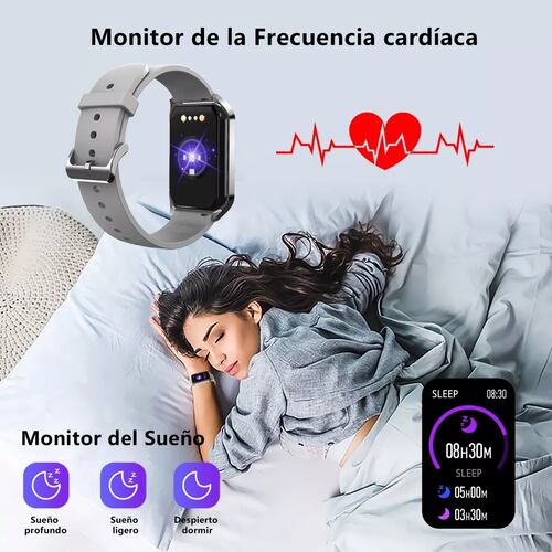 Reloj Inteligente Deportivo Smartwatch Bluetooth 1.57 Plateado