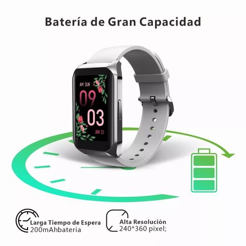 Reloj Inteligente Deportivo Smartwatch Bluetooth 1.57 Plateado
