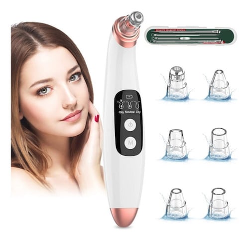Kit De Eliminación De Puntos Negros, Máquina De Limpieza Blanco/Rosa
