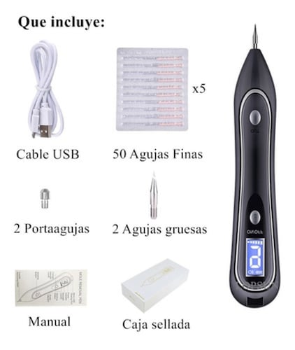 Pluma Cauterizador Quita Verrugas Pecas Manchas Lunares Mole NEGRO