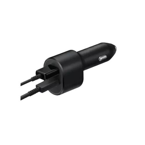 Cargador Samsung usb-c de auto con cable carga super rápida negro