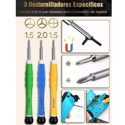 Kit De Reparación Nintendo Con 4 Joycon Joystick Reemplazo