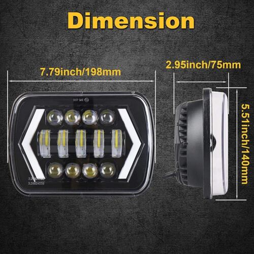 Par Faros 5x7 Para Cherokee Nissan Toyota Pickup D21 Yj Xj
