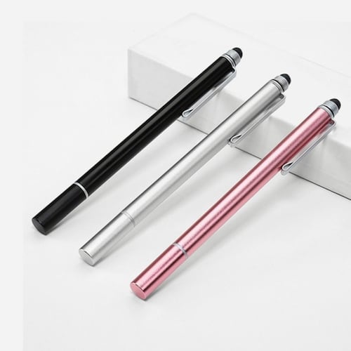 Pluma Lapiz Universal Para iPad iPhone Pc Android Negro/Plata
