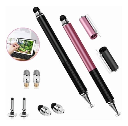 Pluma Lapiz Universal Para iPad iPhone Pc Android Negro/Plata