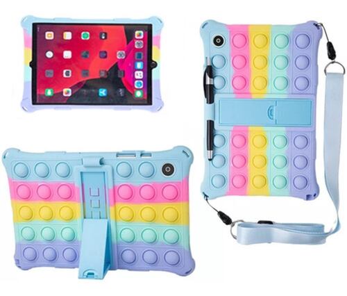 Funda Para iPad 5th/6th Gen. 9.7 Inch Con Correa Y Bolígrafo Azul/Colors