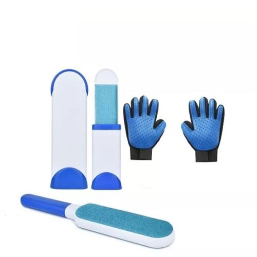 Kit Removedor De Pelo Mascotas Guante(2pcs)+cepillo Quita Pelusa.