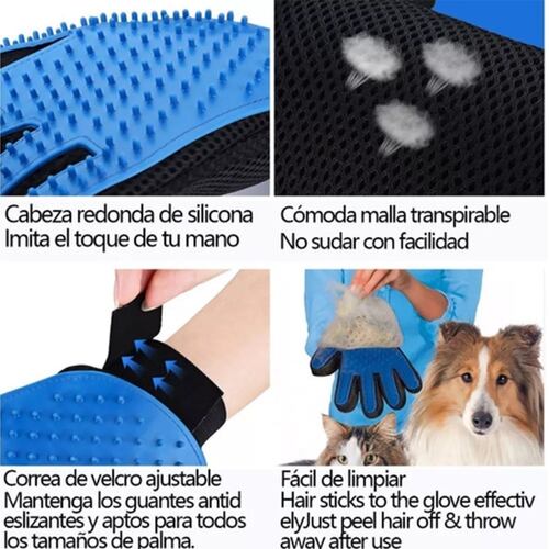 Kit Removedor De Pelo Mascotas Guante(2pcs)+cepillo Quita Pelusa.