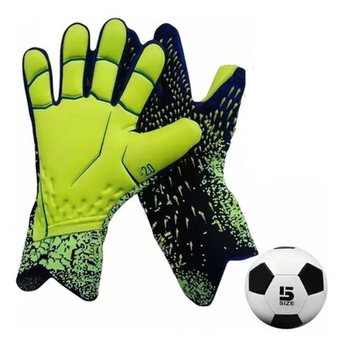 Guantes Portero De Antideslizante Para Fútbol Y Balón Fútbol 8(Adulto) verde