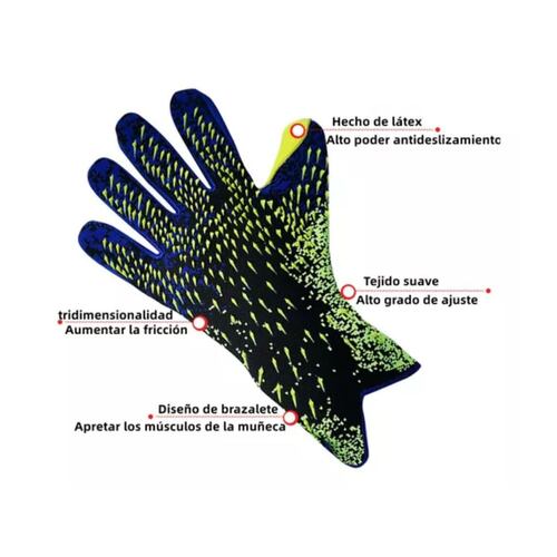 Guantes Portero De Antideslizante Para Fútbol Y Balón Fútbol 8(Adulto) verde