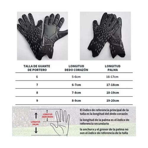 Antideslizante Los Guantes De Portero De Fútbol Respirables Negro 6 (juvenil)
