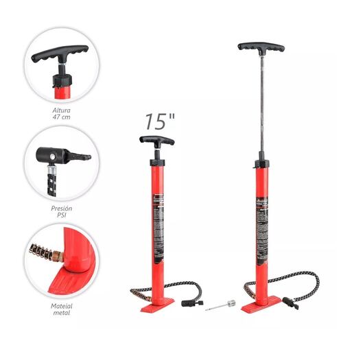 Bomba Para Inflar Manual De Aire Llantas Bicicleta Balón