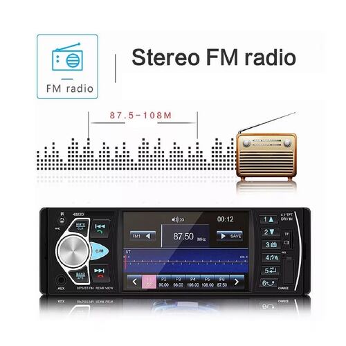 Auto Estéreo 4.1 Pantalla 1 Din Bluetooth Usb Sd Fm + Camara
